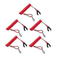 TOBBOMEY 5 Stück Marine Flameout Schalterseil, Motorkabel Lanyard, Jetski Gurte, Jetski Zubehör, Marine Lanyard, Notzugschnur, Lanyard, Boots Lanyard, Skiboot Zubehör