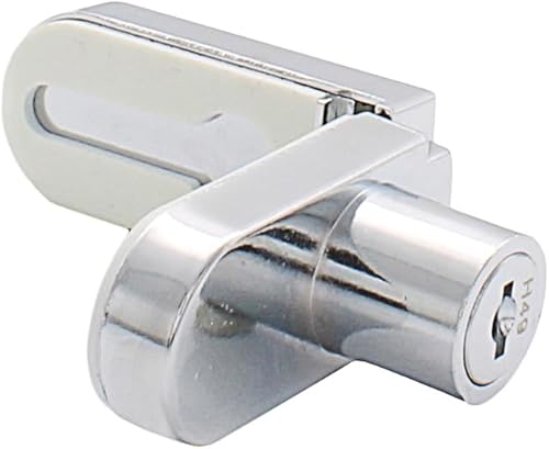 Miniatura 5 de CRL Cerradura cromada sin taladrar para escaparate, con igual llave