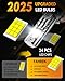 FAHREN H11/H9/H8 9005/HB3 LED Bulbs Combo, 130000LM 1000% Ultra-Bright, Real 1:1 Mini Size, 1:1 Mini Size Halogen Replacement, 6500K Cool White, Non-Polarity Plug and Play, Pack of 4