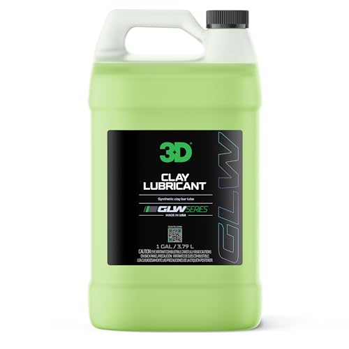 3D Clay Lubricant 1 Gallon – Professional Grade Clay Bar Detailing – Smooth Glide, Scratch-Free Formula for Clay Bar, Pad & Towel – Removes Contaminants, Safe for All Paint – Made in USA