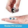 Titanium Pill Bottle+Micro Keychain Pill Holder