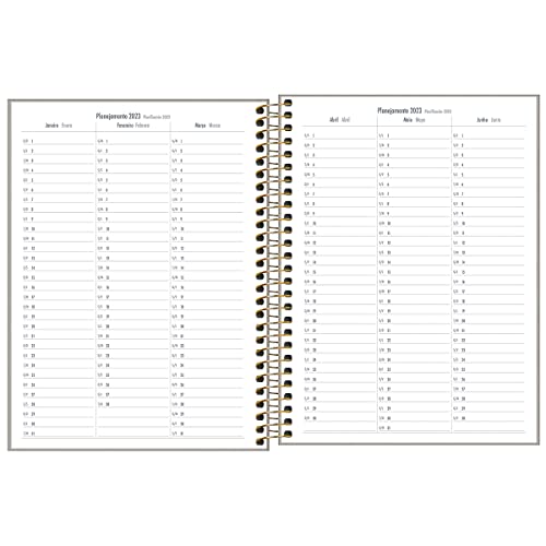 Planner Executivo Espiral 17,7 x 24 cm Lume 2023 - Cinza - Tilibra