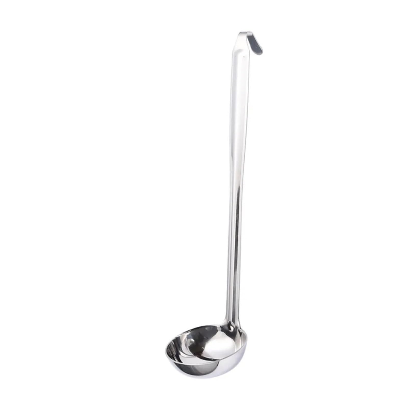 Louche à soupe manche long et cuillère fente inox pour ustensile cuisine