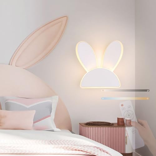 Aplique de pared 2700K-6500K infantil regulable lámpara de pared dormitorio infantil con mando