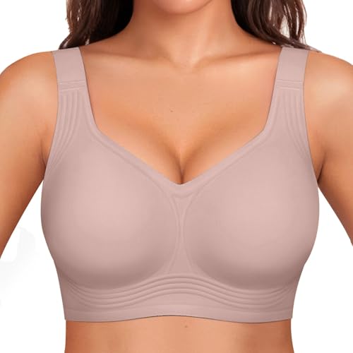Image of Bras for Women Jelly Wireless Supportive Seamless Full Coverage Push Up No Underwire Comfort Plus Size for Older Women