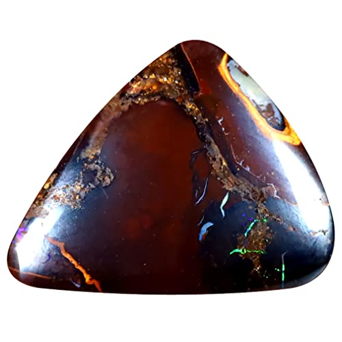 Opale Boulder d'Australie taillée en poire cabochon de 5.68 ct pour création de bijou unique