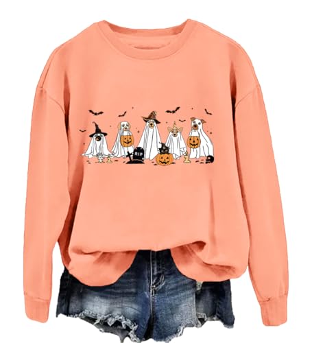 Cute Ghost Dogs Halloween Sweatshirt Halloween Ghost Dog Shirt