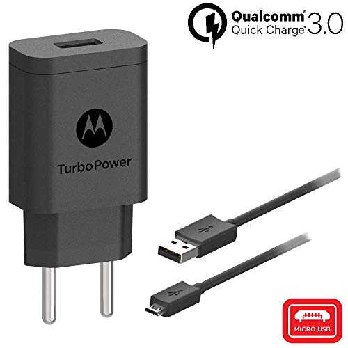 Motorola, Carregador Turbo Power™ 18W, Cabo USB-A, Micro-USB, Porta USB-A