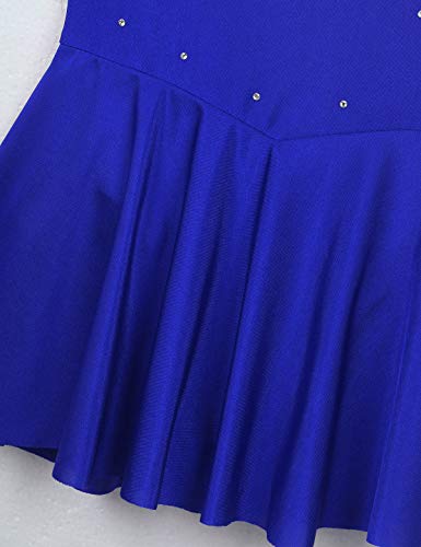 Doomiva Girls Figure Ice Skating Dress Ballet Dance Tutu Dress Sparkle Gymnastics Leotard Skirts Outfits Blue 14 #TOP5