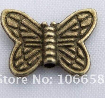 33pcs 15x11mm Antique Bronze Metal Charms Metal Butterfly Beads DIY Jewelry Accessories JP-843 - (Color: Antique Bronze)