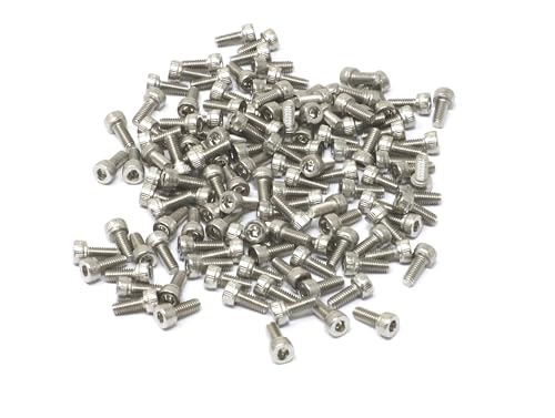 Image of iexcell 100 Pcs M2.5 x 6mm Thread Pitch 0.45 mm Stainless Steel 304 Hex Socket Head Cap Screws Bolts Kit