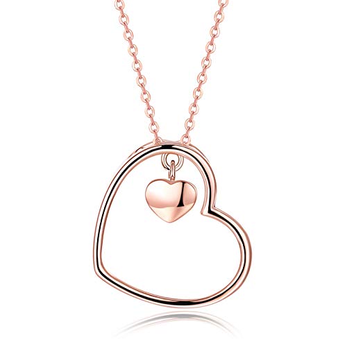 Collier de Rose Coeur Exquis Pendentif Fleur Non Allergique S Bijoux