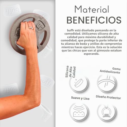 Anillos de compromiso y bodas para levantar pesas con fundas protectoras BUFFR de mujer 4