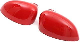 Car Rear View Mirror Cover Suitable for F@i@at 500 2016-2025, Exterior Mirror Cover, Exterior Mirror Cap for F@ia@t 500 Exterior Accessories (Red)