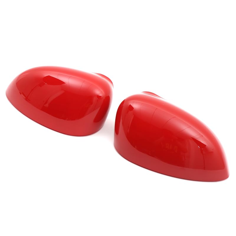 Cubierta del espejo retrovisor del coche adecuado para F@i@at 500 2016-2025, cubierta de espejo exterior, tapa de espejo retrovisor exterior para F@ia@t 500 accesorios exteriores (rojo)