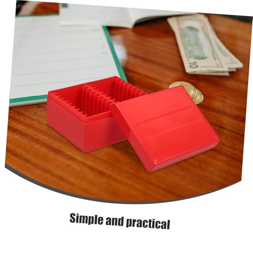 Caja organizadora de monedas plástica con compartimentos miniatura 4