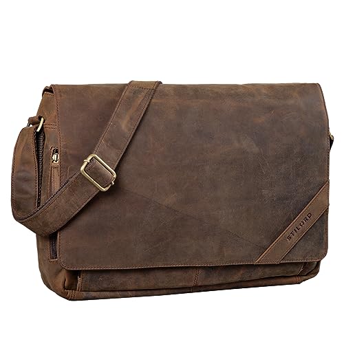STILORD 'Nick' Umhängetasche Leder Herren Damen Unitasche 15.6 Zoll...