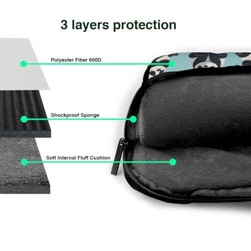 Maletín Panda Poses para Laptop 14 pulgadas impermeable miniatura 5