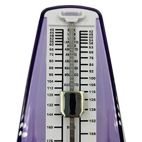 Pyramid Mechanical Metronome for Piano,Track Tempo and Beat, Metronome for Guitar, Drums, Bass with Loud Bell Ring, Tempo Range 40~208bpm - Thumbnail 4