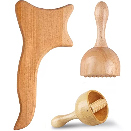 Set de 2 piezas Maderoterapia - Copa con Rodillo + Tabla Moldeadora Dentada - Maderoterapia corporal - Drenaje linfático - Kit drenante Maderoterapia Cover