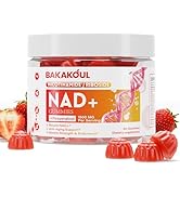 BAKAKOUL NAD Gummies, NAD Supplement - Liposomal Nicotinamide Riboside, Resveratrol, Quercetin, N...
