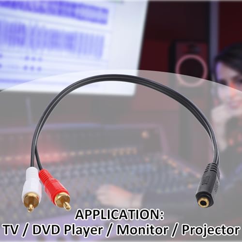 Cable adaptador RCA a Jack 1/4 hembra 37 cm miniatura 6