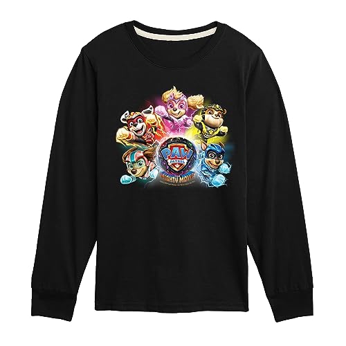 HYBRID APPAREL - Paw Patrol The Movie - Mighty Movie Character Group - Toddler & Youth Long Sleeve Graphic T-Shirt