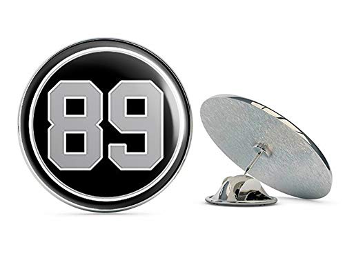NYC Jewelers Round #89 Amari Cooper Raiders Colors (Number 89 Oakland) Metal 0.75" Lapel Hat Pin Tie Tack Pinback
