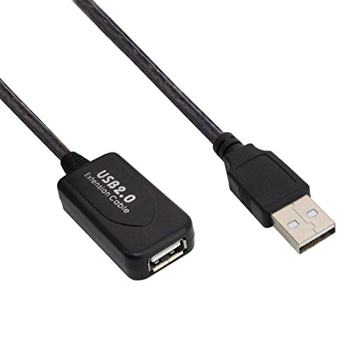 USB 2.0 Extension Cable 50Ft, Tanbin 50 Feet USB Extension Cable USB 2.0 Active Repeater Extension Cable A Male to A Female with Built-in Signal Booster Chips