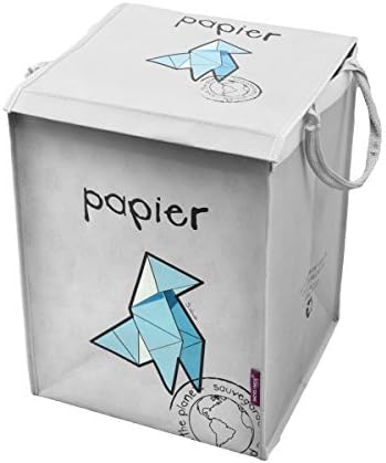 Impact Paris 3 Recycling Sorting Boxes, light grey, 40x30x30 cm