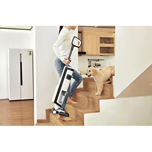 Bild 8 Tineco iFloor 3 Plus, kabelloser Nass-Trockensauger mit Akku, Wischen & Saugen gleichzeitig, Hartbodenreinigung mit Tierhaarfilter, Zeitersparnis, Selbstreinigung, 2 Bürsten, Grau/Weiß