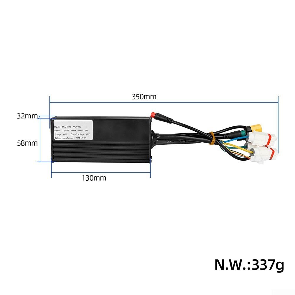 Kit de controlador de scooter eléctrico 48 V 1200 W aluminio (A)