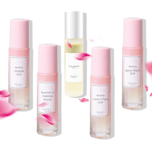 5 Stück Pheromone Perfume Woman, 2025 Neu Roll-On Pheromone Parfum Damen, Parfüm mit Pheromonen für Frauen, Parfüm Frauen, Enhanced Scents Pheromone Perfume