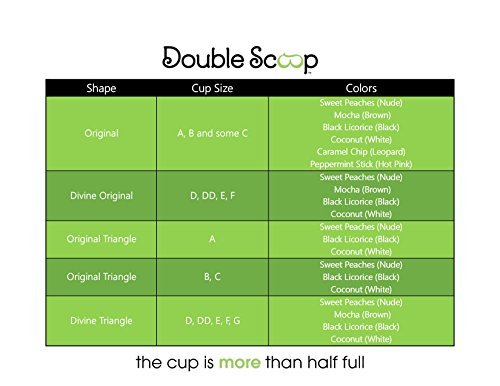 Double Scoop Triangle Bra & Swim Inserts, Sexy Colors + Free Double-Sided Tape, Mocha - A Cup - Thumbnail 6