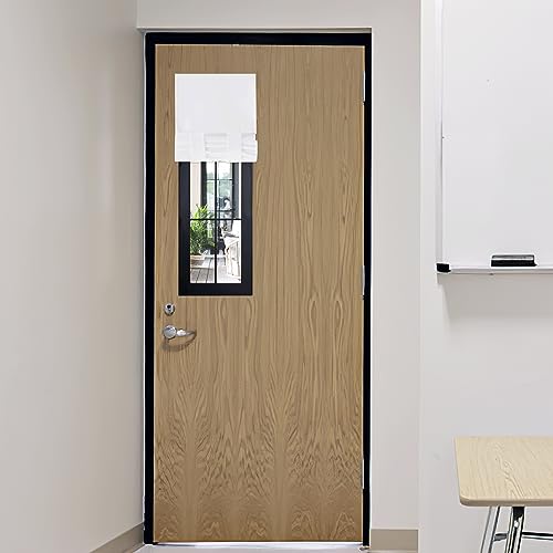 RYB HOME Classroom Door Window Cover, Blackout Shades for Classroom Windows and Doors Cover Lockdown Shades, Room Darkening Design Blocks Views, W 8 x L 36, 1 Panel, Pure White
