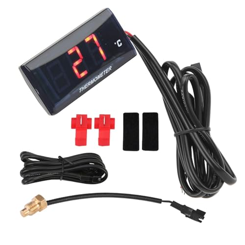 Medidor de temperatura de agua universal de 12V con pantalla digital LED y sonda de 10mm