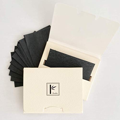 2 Pack of Pretie Asian Bamboo Charcoal Extra Thick Super Absorbent Facial Blotting Paper/Oil Absorbing Sheets (160 sheets in total). Pop-up Inter-folded sheets.
