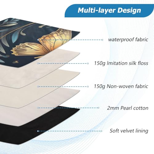 Funda para portátil 13-14 pulg. con diseño floral impermeable miniatura 4