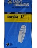 DVC Replacement Bags for Eureka Style U Upright Vacuum Cleaner Bags, Designed to fit Bravo 9000 Series and White Westinghouse Models Using Bag Style VIP 2030, 3 Bags in Pack
