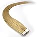 16''18''20''22'' 24'' Tape - In Real Human Hair Extensions Straight 17 Colors 20pcs Beauty Hair Style (16inch 30g /20pcs, 24 golden blonde)