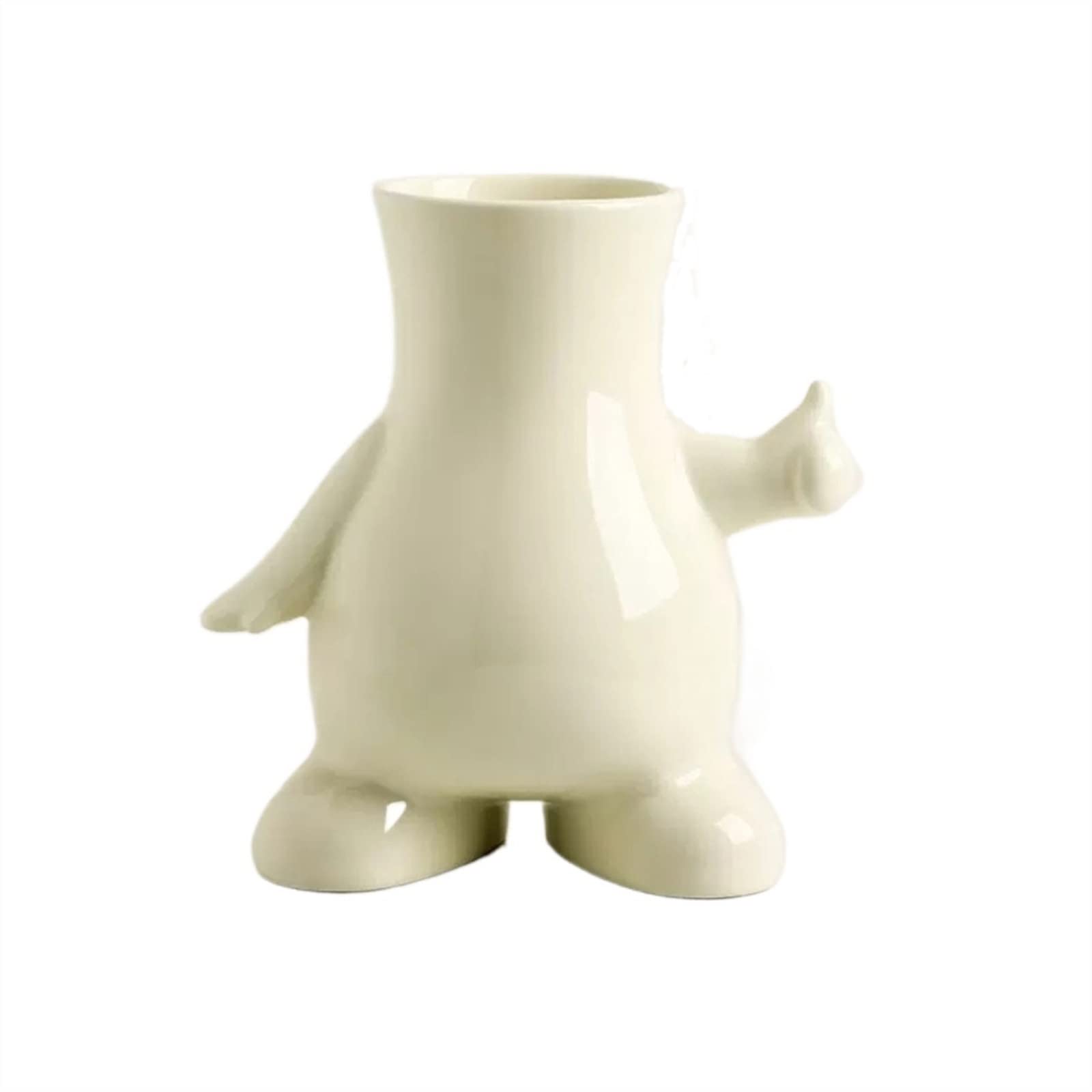 Bzgpmfud Blanc Vase Desktop Ceramic Decoration Living Room Table Flowers Hydroponics Simulation Dry Flower Arrangement(,Grey Wolf)