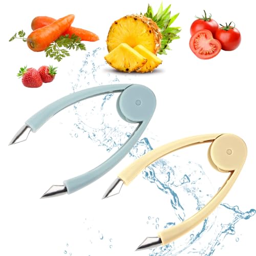 Multifunctional Pineapple Eye Remover, 2024 New Pineapple Corer and Slicer Pineapple Cutter, Premium Pineapple Peeler Quickly Cut and Remove Stems From Fruits Strawberry Stem Remover Tool (2)