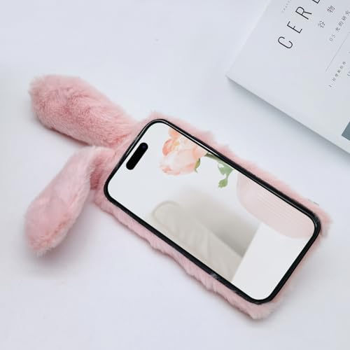Bonitec YA569-I16-4 Compatible With Iphone 16 Faux Rabbit Case, Bling Fur Case thumb #2