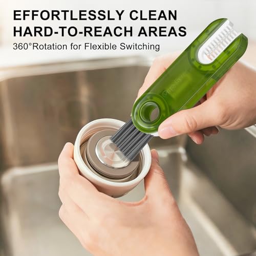 Image of 3 in 1 Cup Lid Gap Cleaning Brush Set, Multifunctional Bottle Cleaning Tools, Mutipurpose Tiny Cup Holder Cleaner, Home Kitchen Crevice Brush Tools