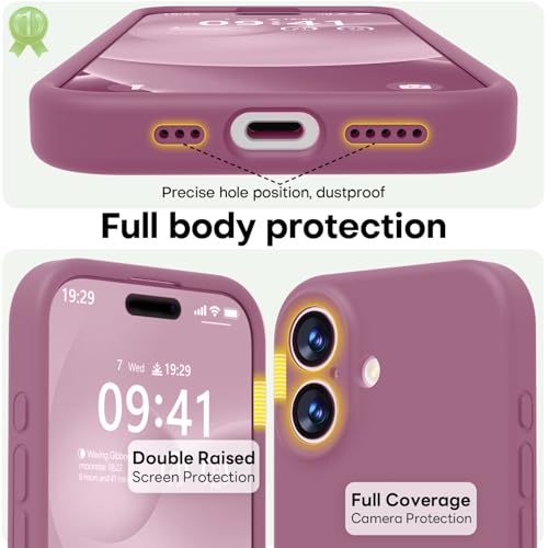 Image of LOVE 3000 Designed for iPhone 17 Case, Premium Silicone [Compatible with Magsafe][Soft Anti-Scratch Microfiber Lining] Shockproof Protective Phone Case for Men Women 6.3 inch, Lavender Purple