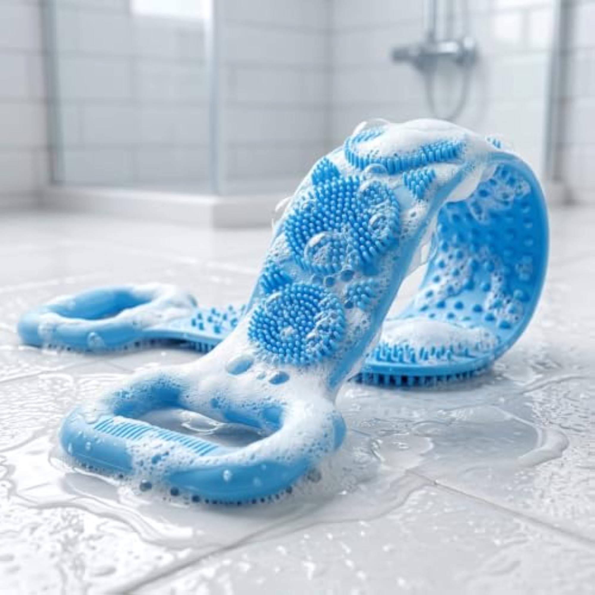 Silicone Bath Artifact Rub Back, Multicolour