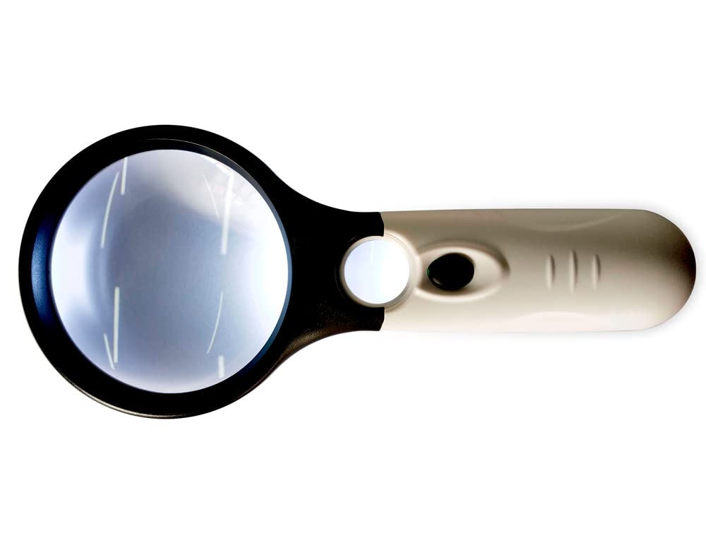 Loupe Q-CONNECT KF18752 avec éclairage 3 LED grossissement x3 pour lire