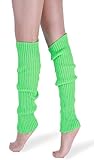 *daisysboutique* Retro Unisex Adult Junior Ribbed Knitted Leg Warmers (One Size, SanteGreen)