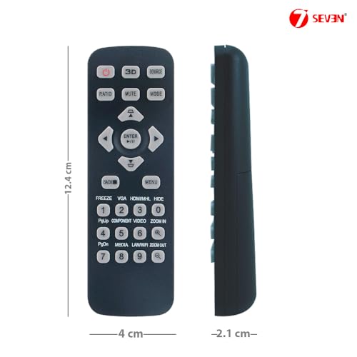Image of 7SEVEN J-25021 T-2501 Model Acer Projector Remote Control Suitable for X1123H X1223H PE-W45 F25W MW130F25S M326 AW329 PR320T MW130l AS540 ASV1715 Models, Plug & Play, AAA Battery Requried