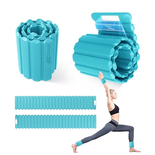 Image of Wrist Ankle Weights for Women 2 Pack(1lb Each), Ideal for Strength Training | Adjustable Silicone Wearable Arm and Leg Weights for Pilates, Gym, Yoga, Cardio. Waterproof, Anti slip, Sweat Proof